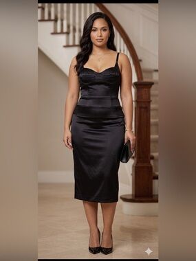 Sean by Sean Combs Elegant Black Strapless Dress